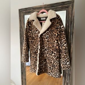 Cheetah coat,NWT! Lined & very soft fur. Boutique item